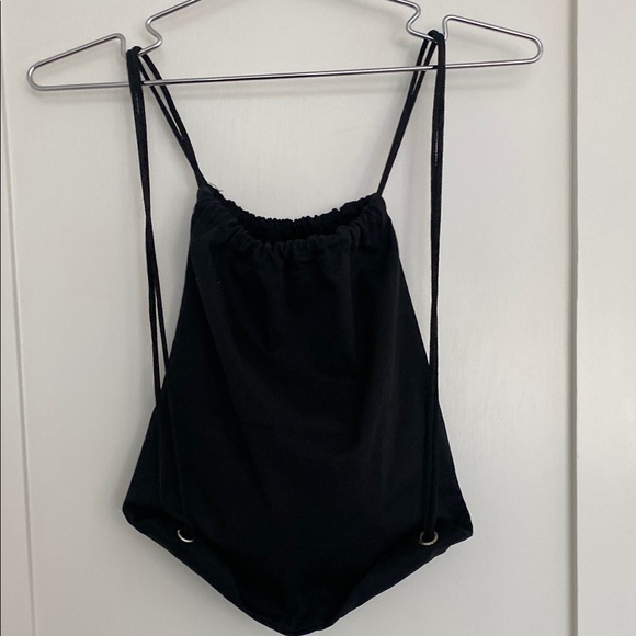 Celine Black Drawstring Backpack